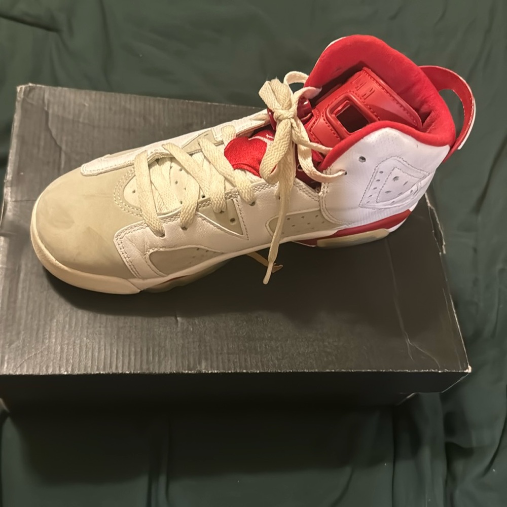 Red and white Jordan 6